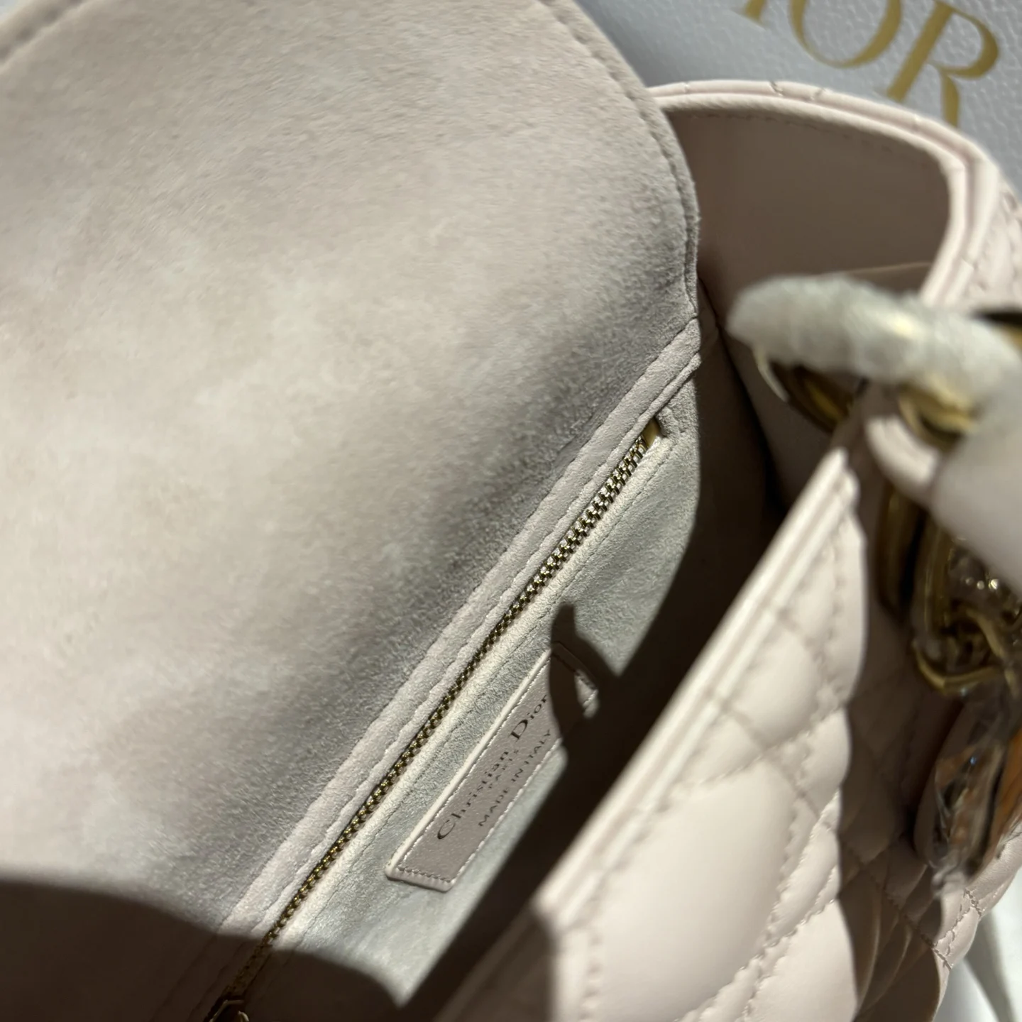 Mini Lady Dior Bag Blush Pink Cannage Lambskin · M0505ONGE_M09N