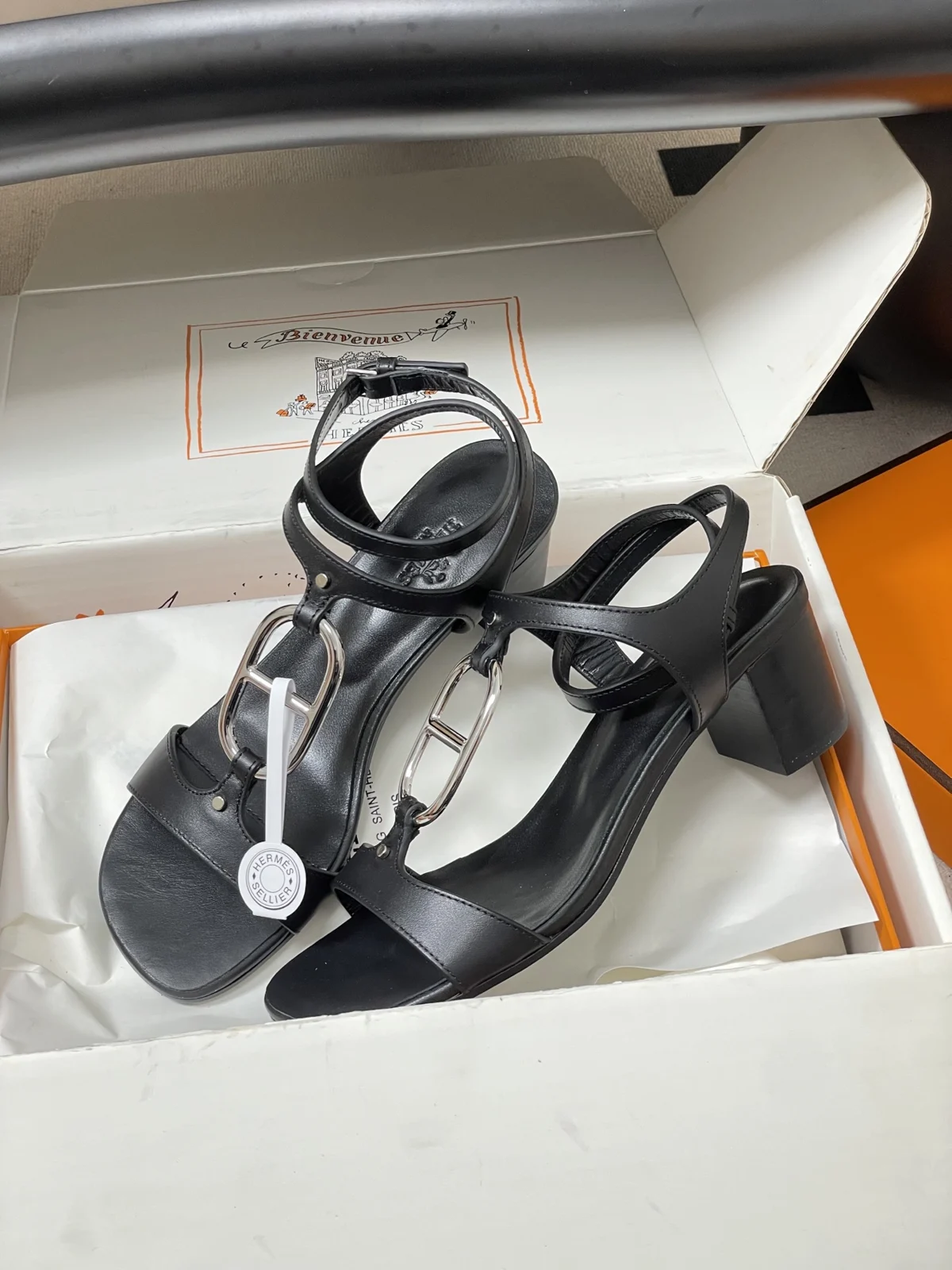 Hermès Miramar 50 Sandal Noir