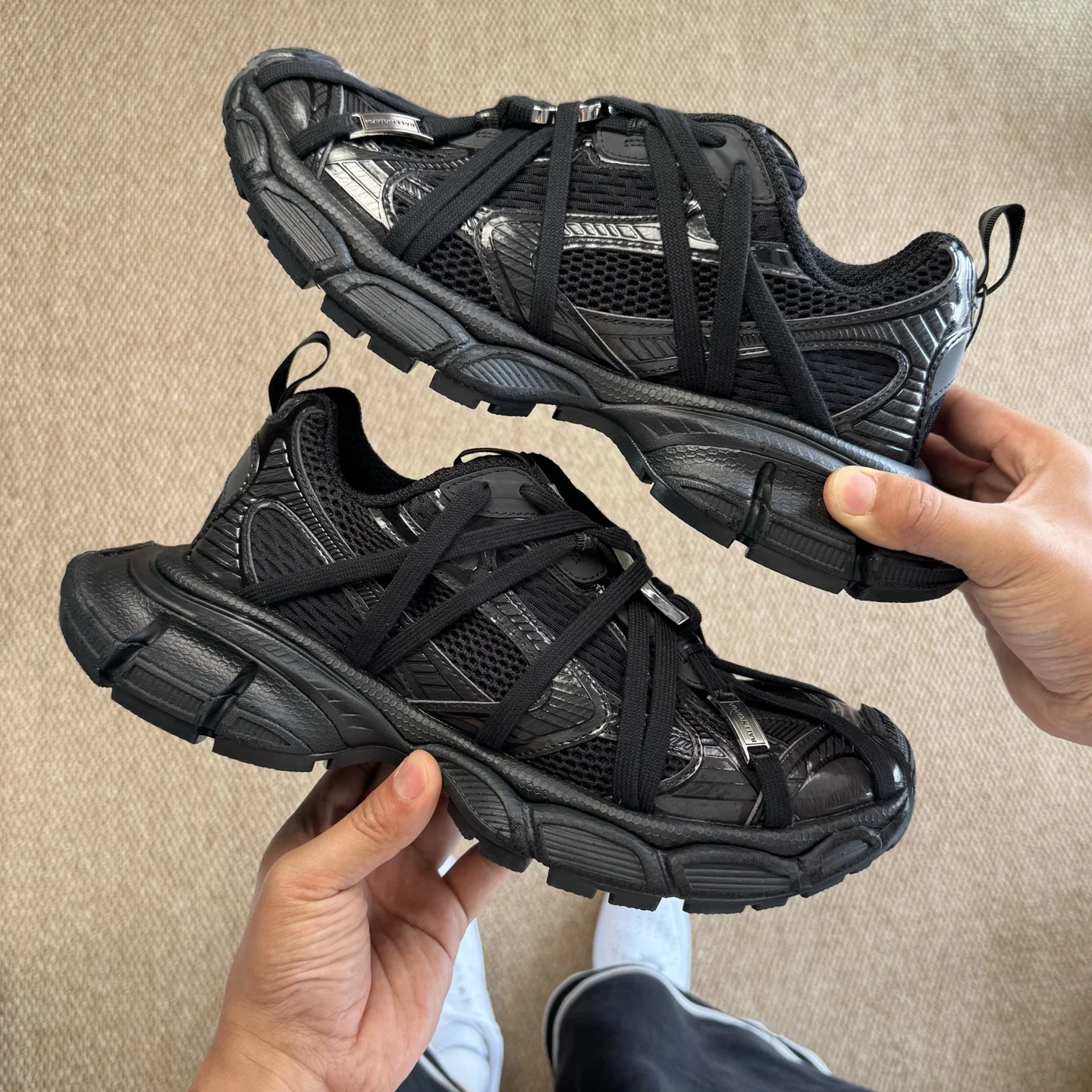 Balenciaga 3XL Extreme Laces B Black · 825601W3XCH1000
