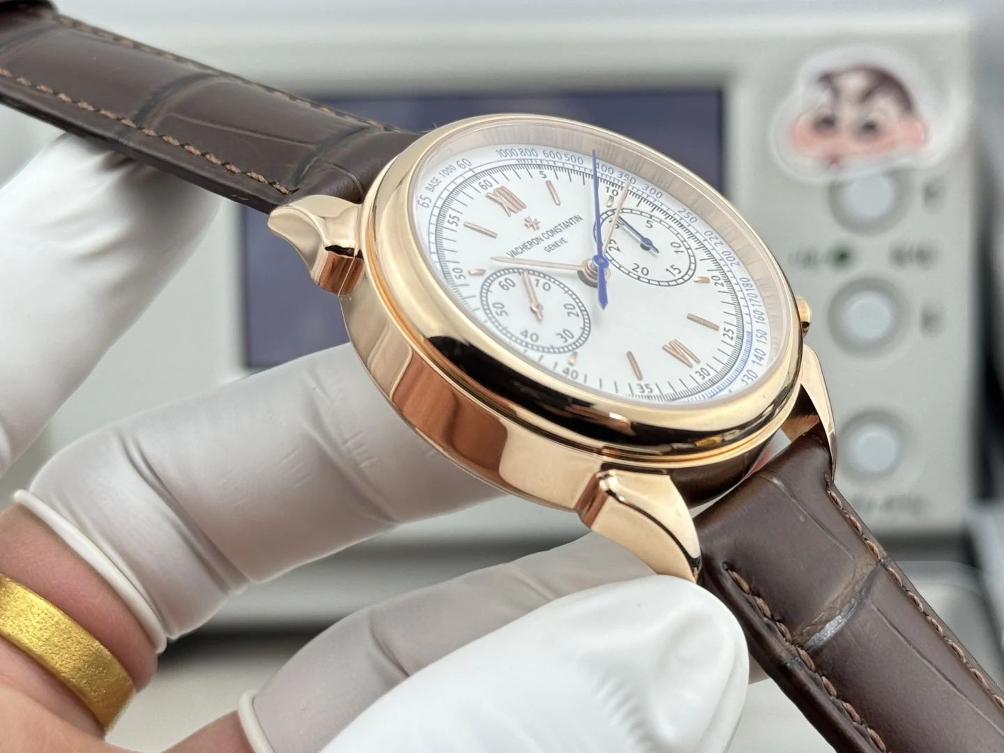 Vacheron Constantin Historiques Cornes de Vache 5000H Watch Silver dial pink gold case brown leather · 5000H/000R-B059