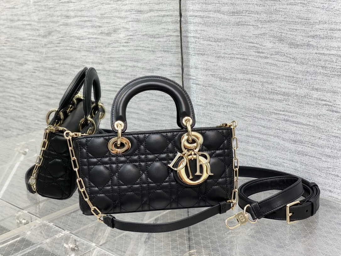 Small Lady D-Joy Bag Black Cannage Lambskin · M0613ONGE_M900