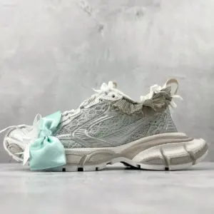 Balenciaga 3XL Lace Sneaker Taupe/White/Light Blue · 832994WXLMC2940