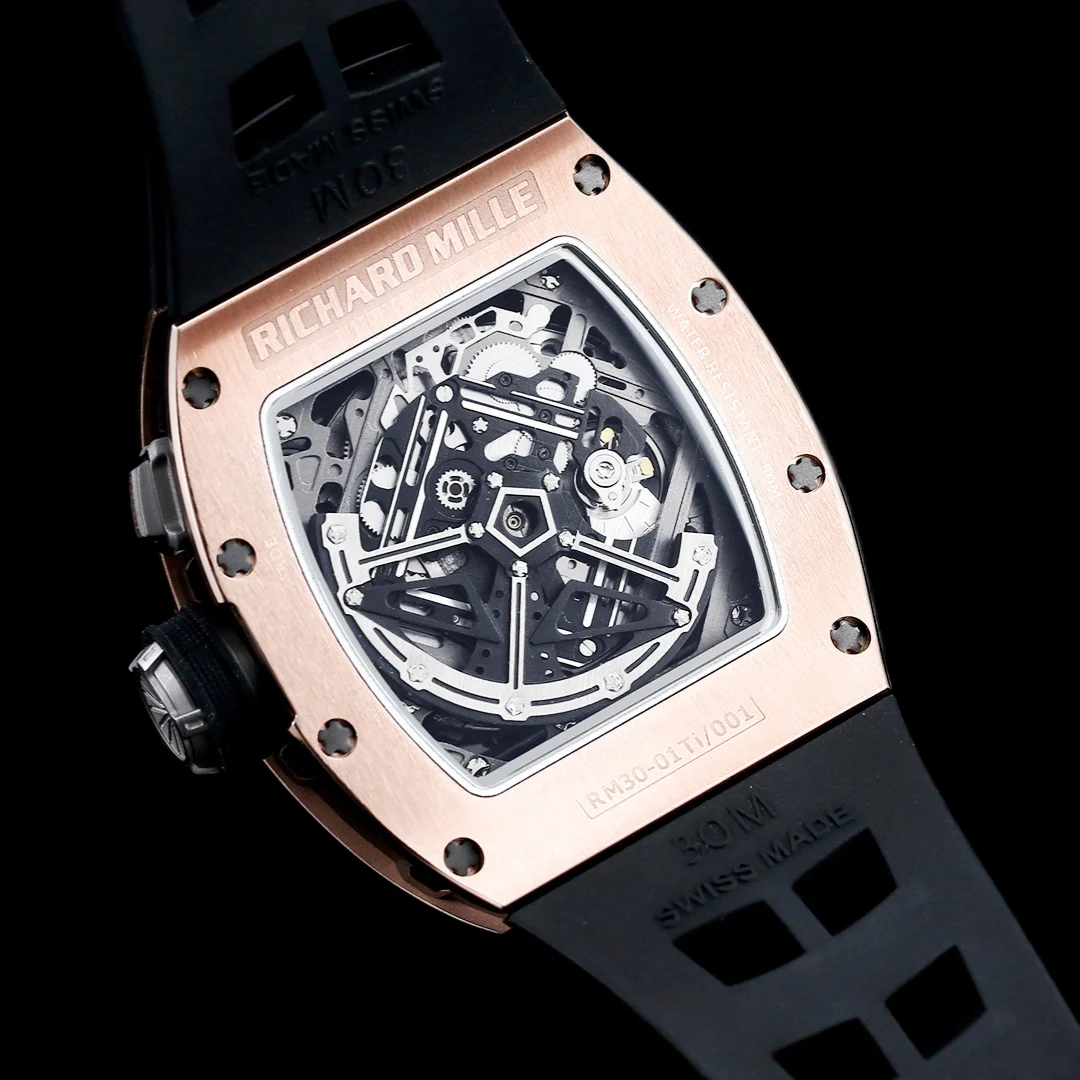 Richard Mille RM 30-01 — Rose tone case / Black strap — image 7