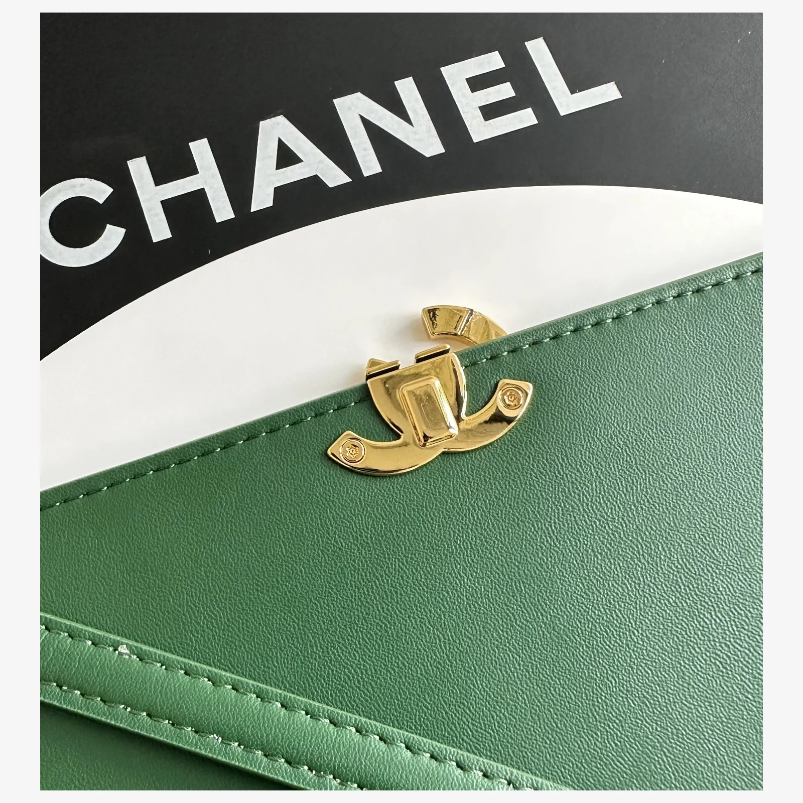 Chanel Small Flap Bag AS6489 · Dark Green Suede Calfskin Dark Green · Suede Calfskin & Calfskin · Gold-Tone Metal