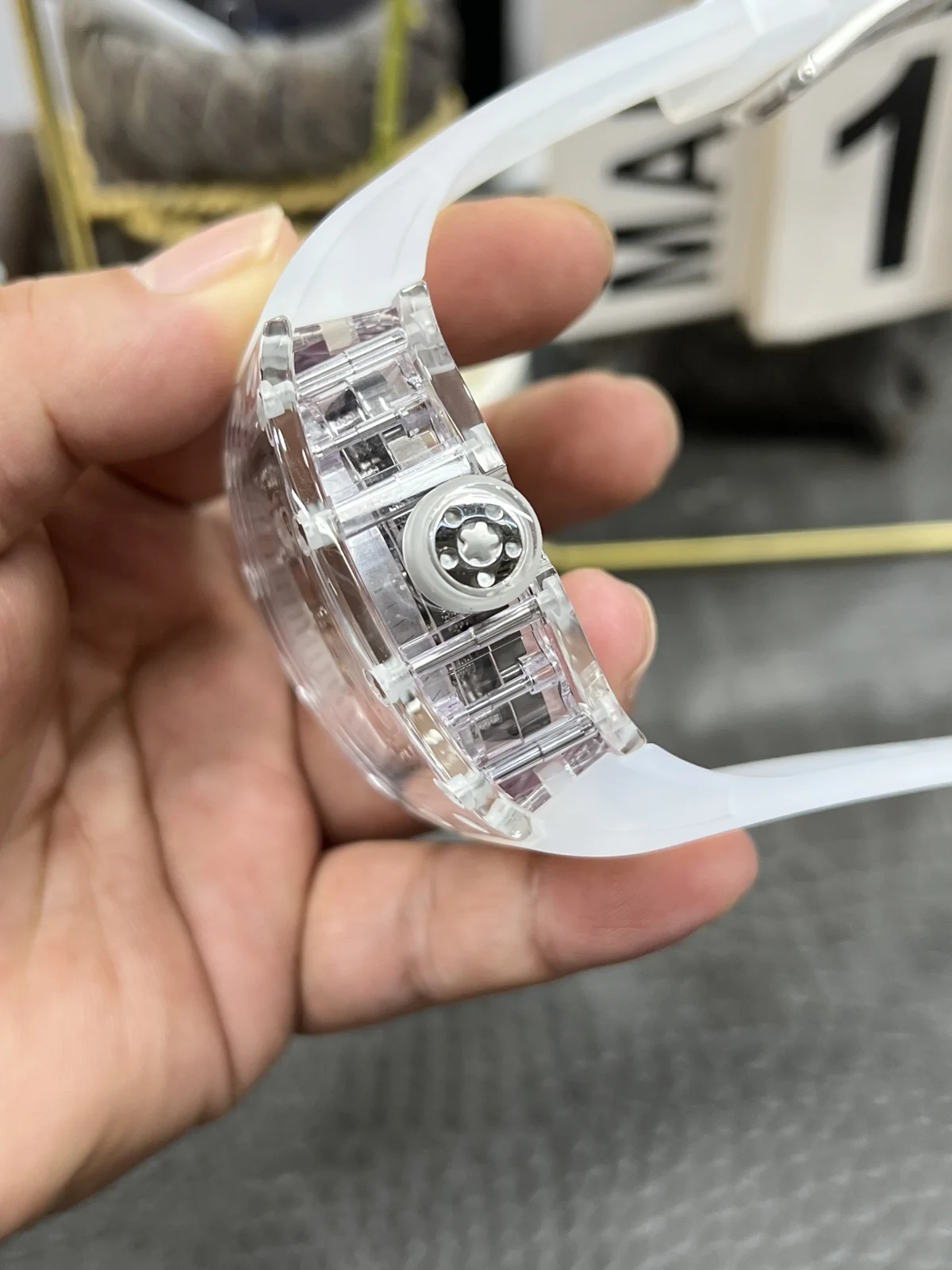 Richard Mille RM 56-02 — Clear case / White strap — image 6