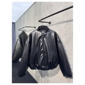 Alo Faux Leather Premier Bomber Black · U4049R
