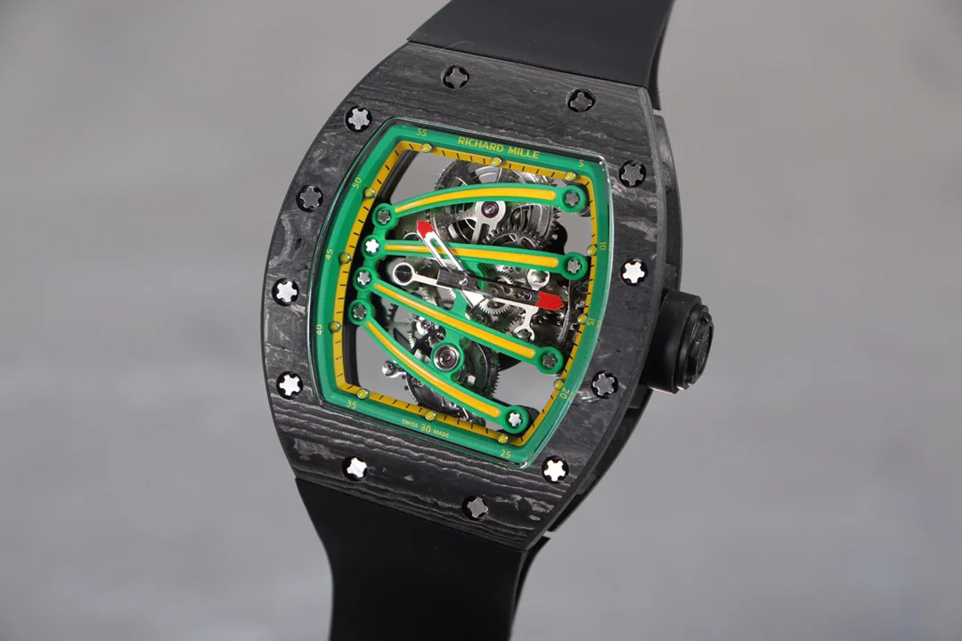 Richard Mille RM 59-01 — Dark case / Green and yellow dial / Black strap — image 1