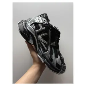 Balenciaga Runner Sneaker Black/Silver · 772774W3RMU1100