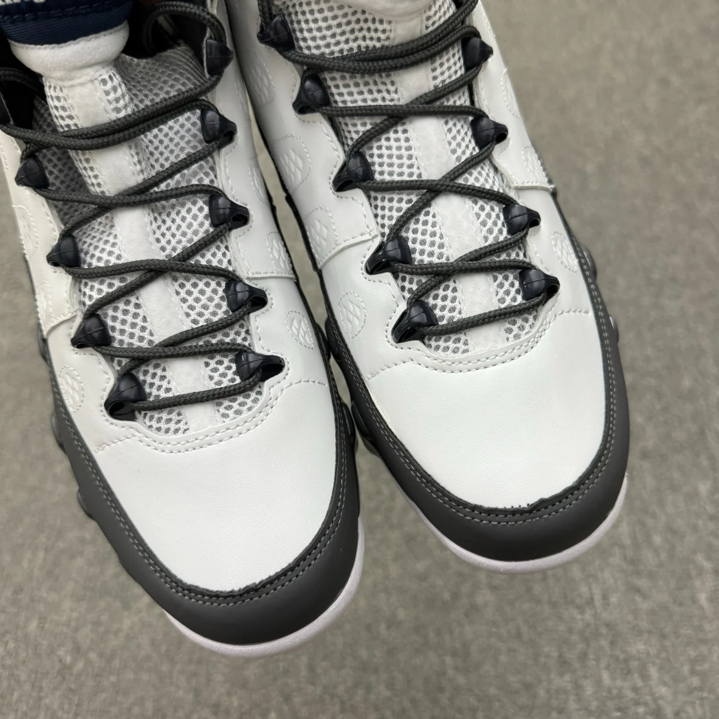 Air Jordan 9 Flint Grey and French Blue