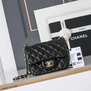 Mini Classic Handbag · Black Lambskin Black · Lambskin · Gold-Tone Metal