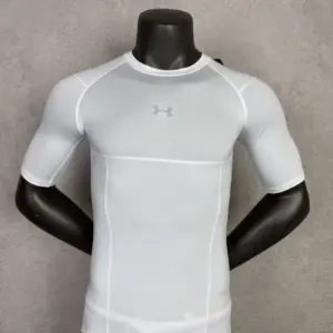 White Short Sleeve Compression Shirt 204