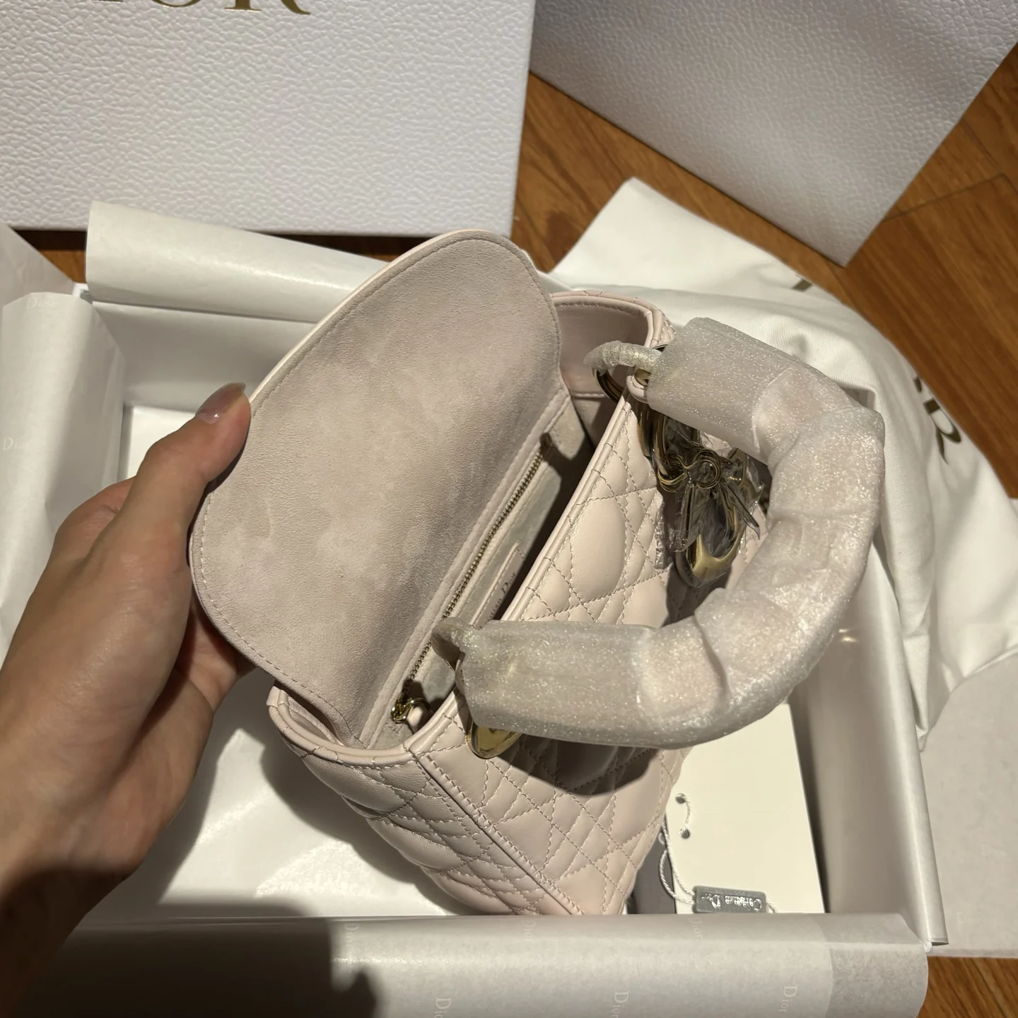Mini Lady Dior Bag Blush Pink Cannage Lambskin · M0505ONGE_M09N