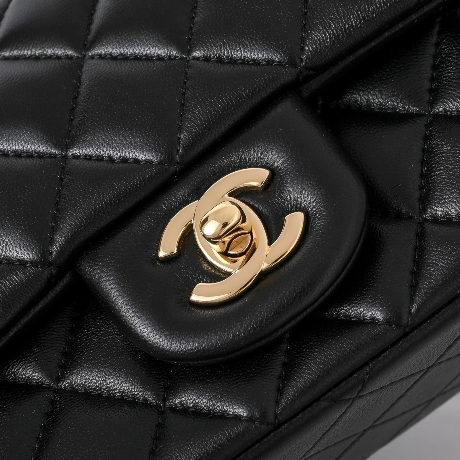 Mini Classic Handbag · Black Lambskin Black · Lambskin · Gold-Tone Metal