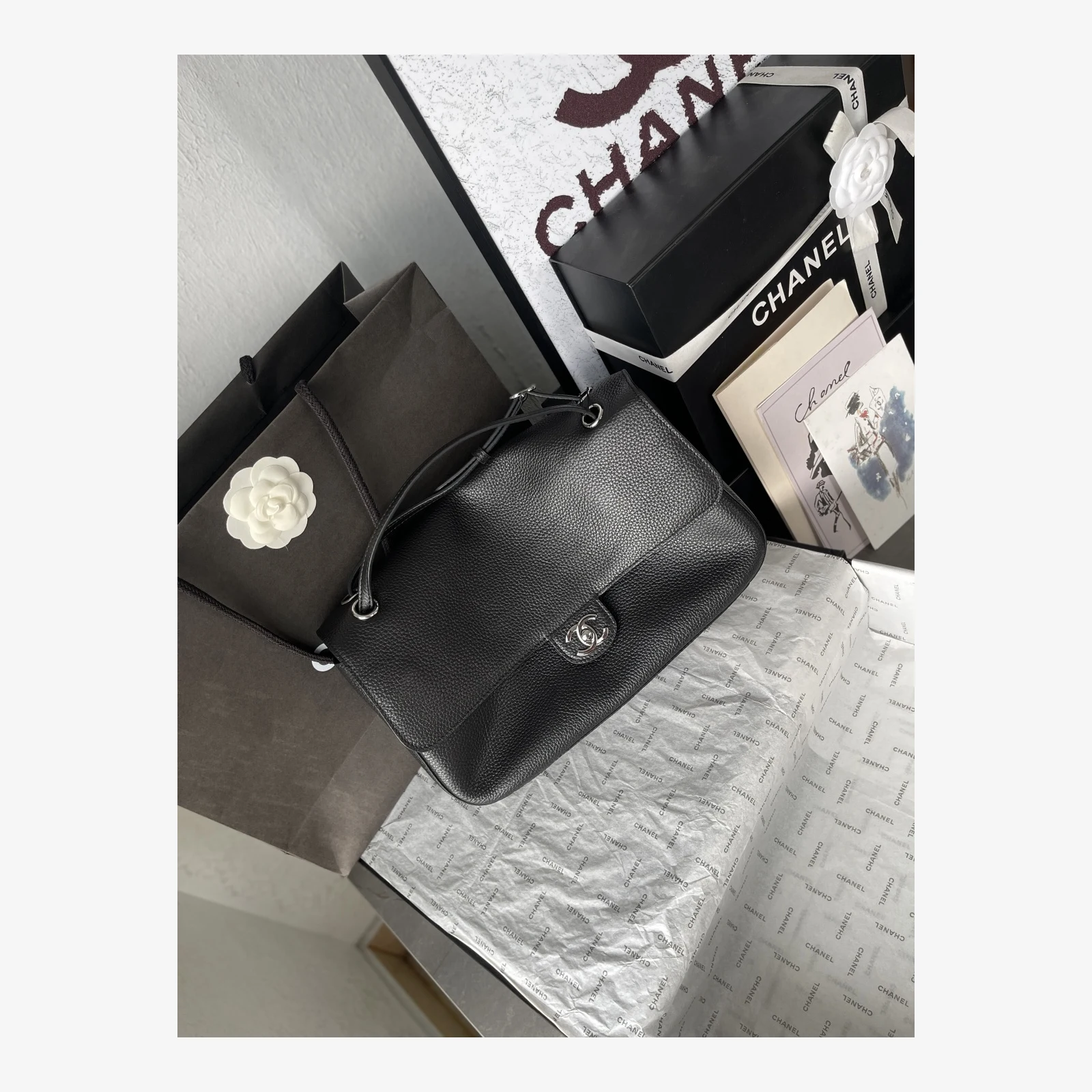 Chanel Maxi Flap Bag AS6231 · Black Grained Calfskin — image 2