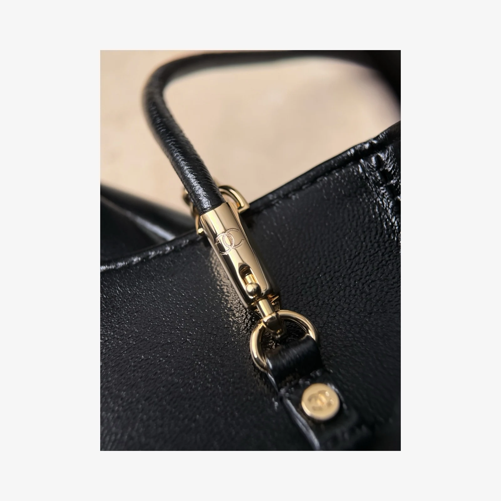 Chanel 31 Mini Shopping Bag AS4133 · Light Beige & Black Light Beige & Black · Lambskin · Gold-Tone Metal