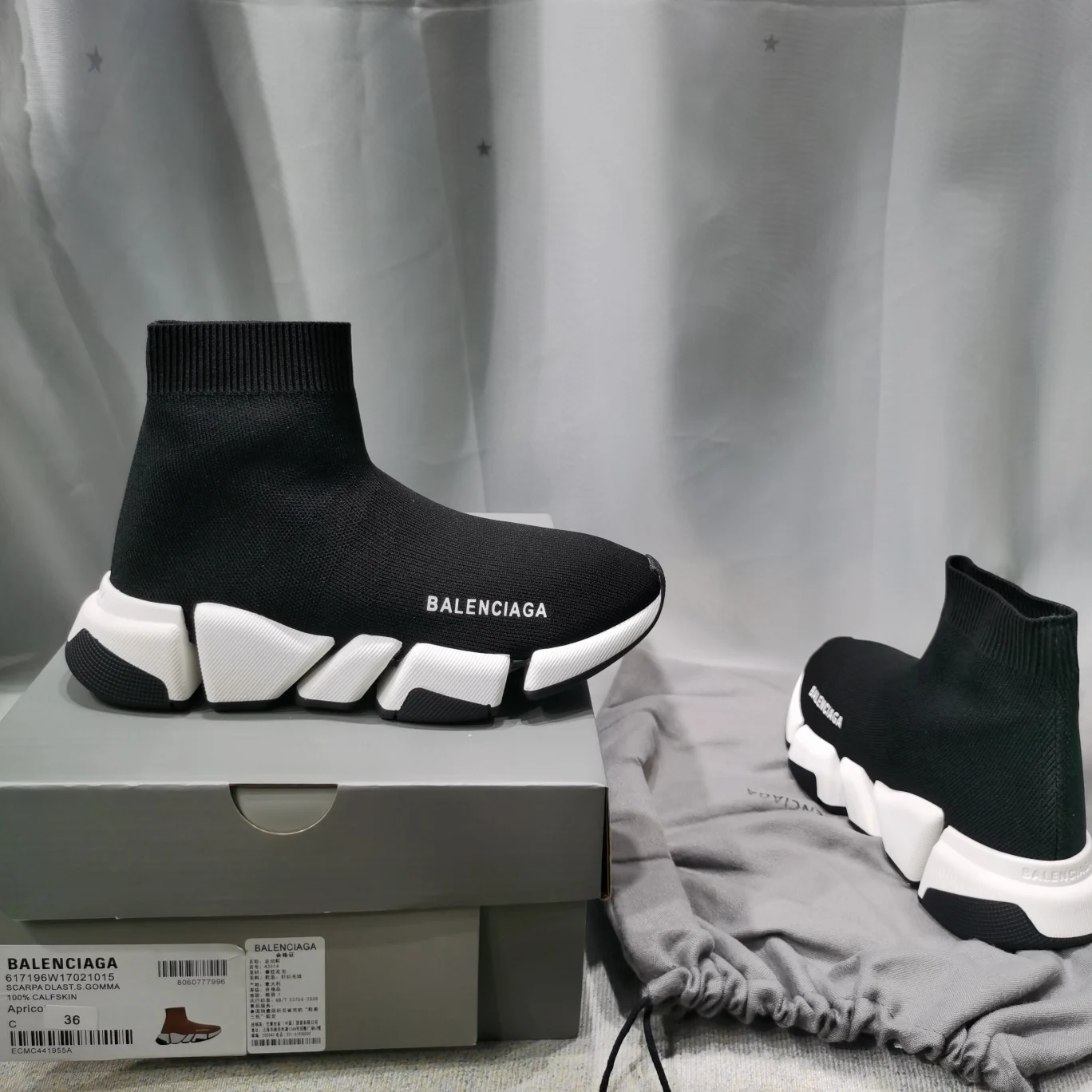 Balenciaga Speed 2.0 Black / White · 617196W2DB21015