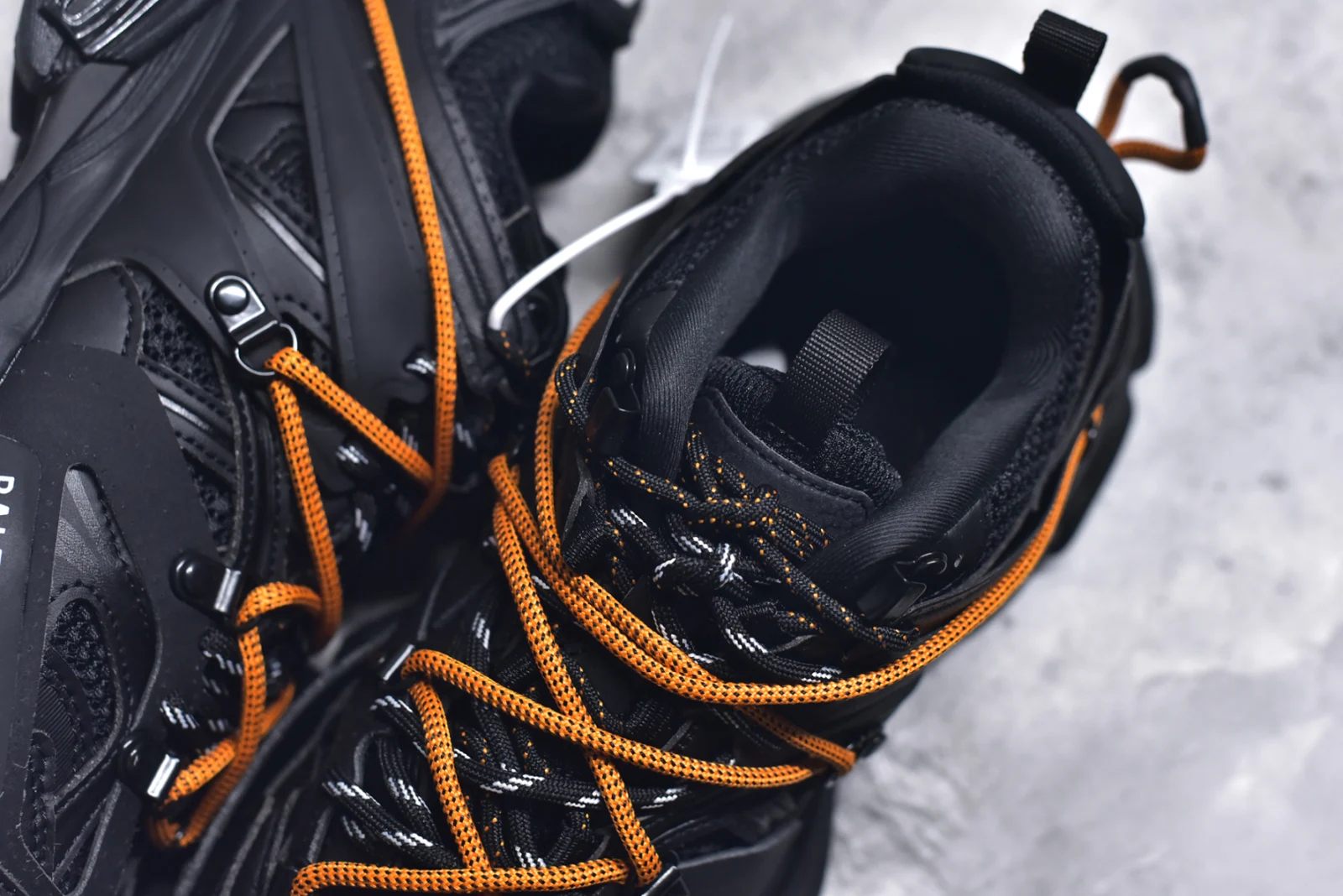 Balenciaga Track Trail Laces Sneaker Black / Orange · 800592WTRHK1000
