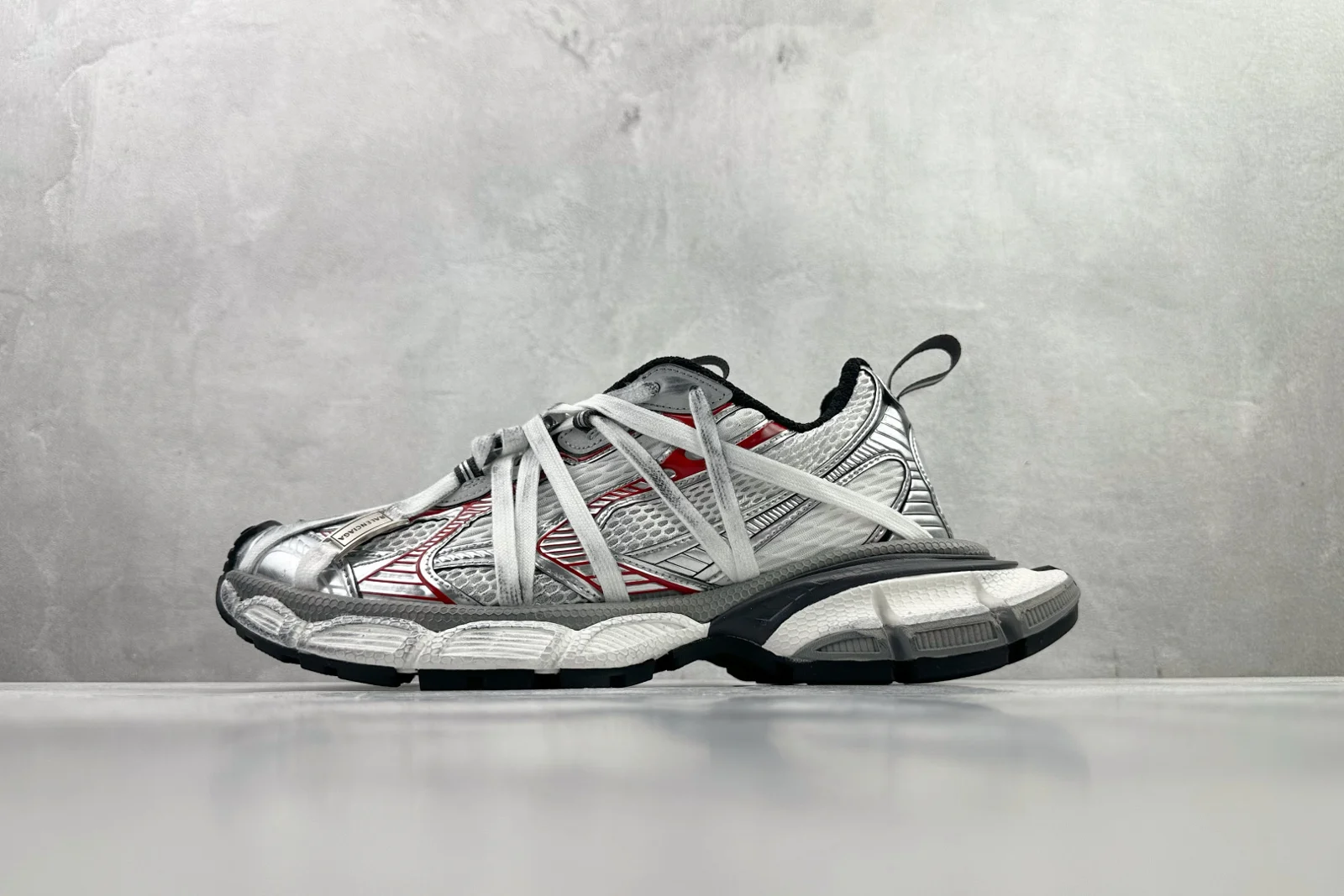 Balenciaga 3XL Extreme Laces B Grey / Silver / Red / Black · 825601W3XCH1161