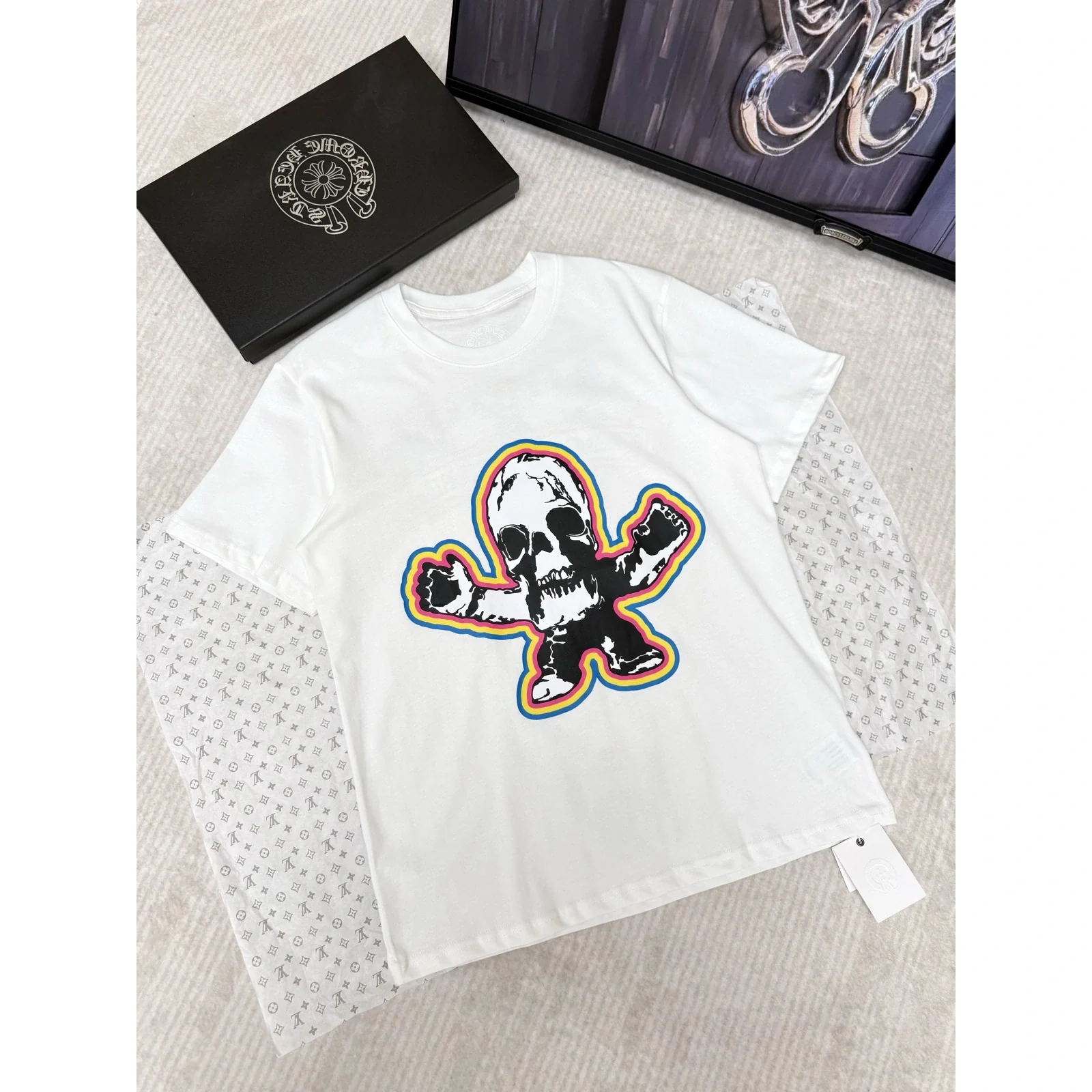 Chrome Hearts Foti Harris Teeter Skull Tee White