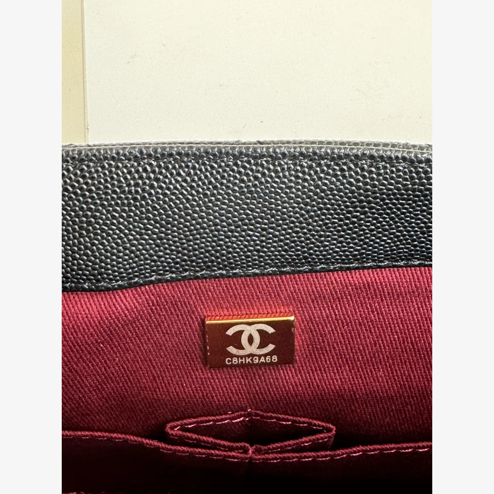 Chanel Large Flap Bag with Top Handle A92991 · Black Grained Calfskin — image 9