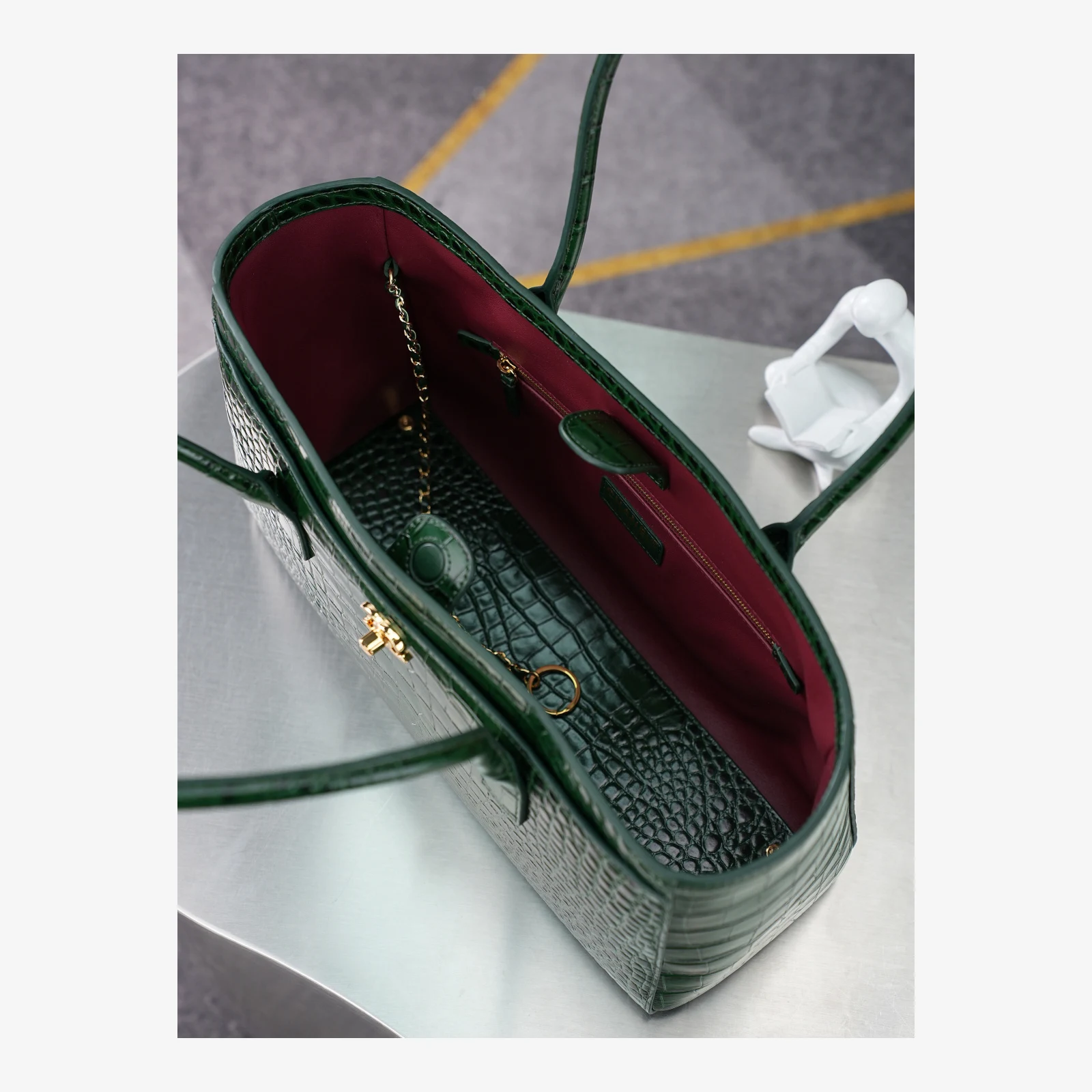 Chanel Small Shopping Bag AS6243 · Crocodile Embossed Green · Crocodile Embossed Calfskin · Gold-Tone Metal