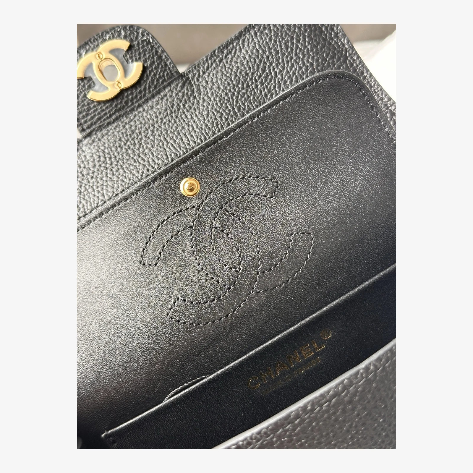 Chanel Mini Flap Bag AS6573 · Black Grained Calfskin — image 10