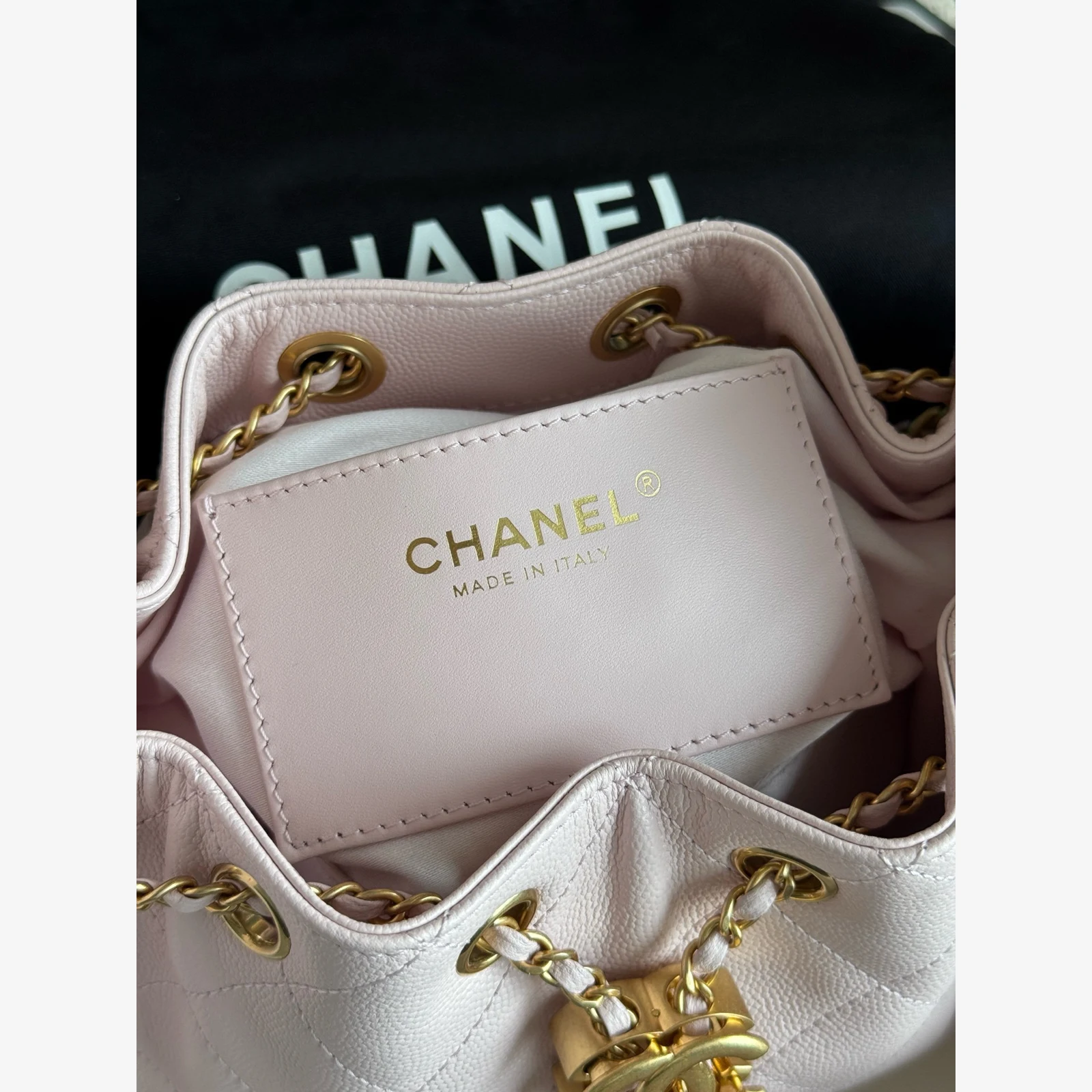 Chanel 25 Mini Handbag AS5631 · Grained Calfskin Light Pink · Grained Calfskin · Gold-Tone Metal