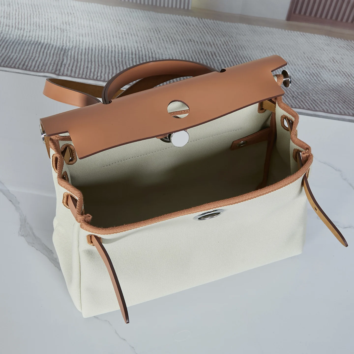 Hermès Herbag Zip 31 Bag Béton / Naturel Sable