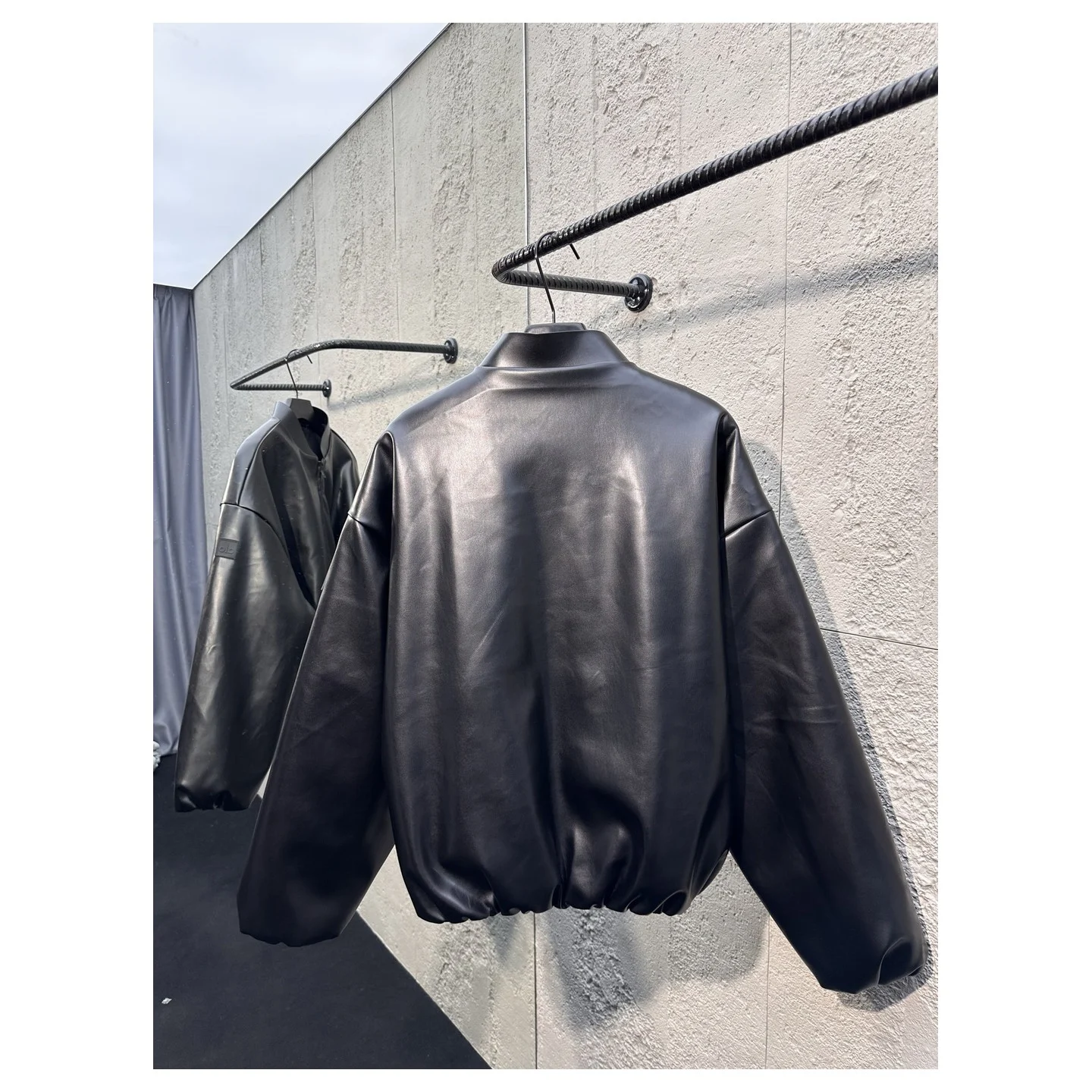 Alo Faux Leather Premier Bomber Black · U4049R
