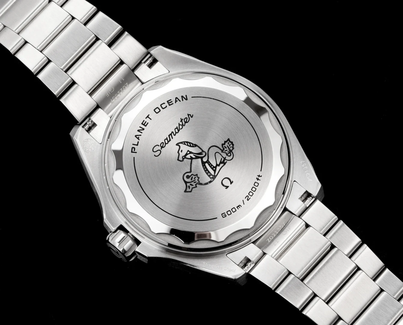 Omega Seamaster Planet Ocean 600M 42 mm Blue Bezel Steel Bracelet Black dial / blue bezel / steel bracelet · 217.30.42.21.01.002