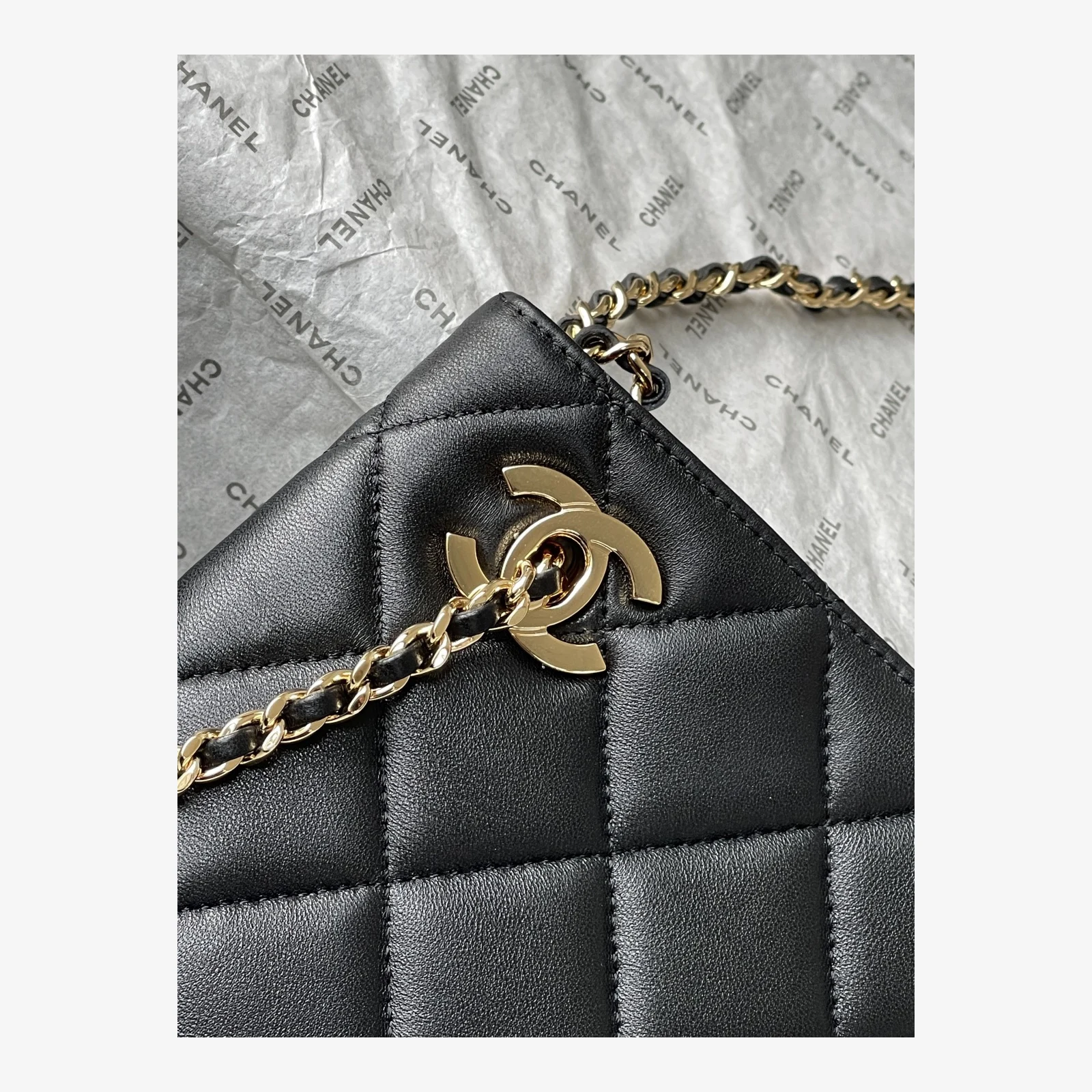 Chanel Mini Shopping Bag AS6248 · Lambskin Black · Lambskin · Gold-Tone Metal