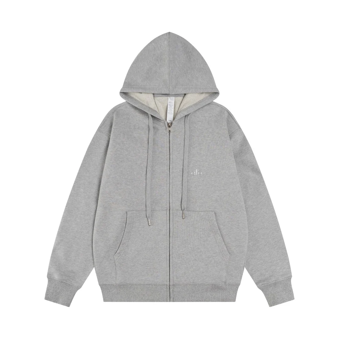 Alo Accolade Full Zip Hoodie Athletic Heather Grey · U3041RG