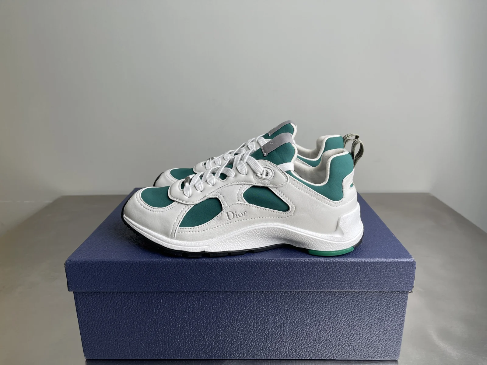 Dior Mile Sneaker White and Cedar Green · 3SN352ACL_H066