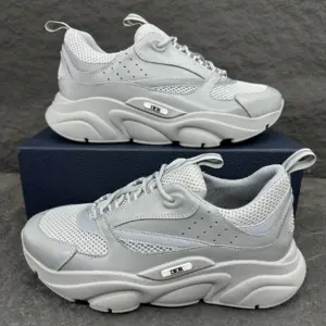 Dior B22 Sneaker Grey Mesh and Silver Technical Fabric