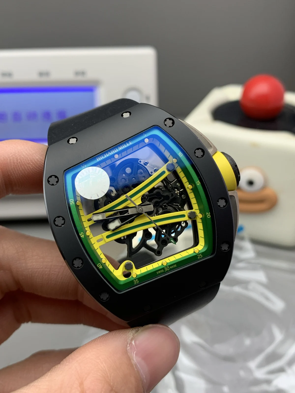 Richard Mille RM 61-01 — Dark case / Green dial / Black strap — image 2