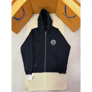 Chrome Hearts New York City Zip Up Hoodie Black / White