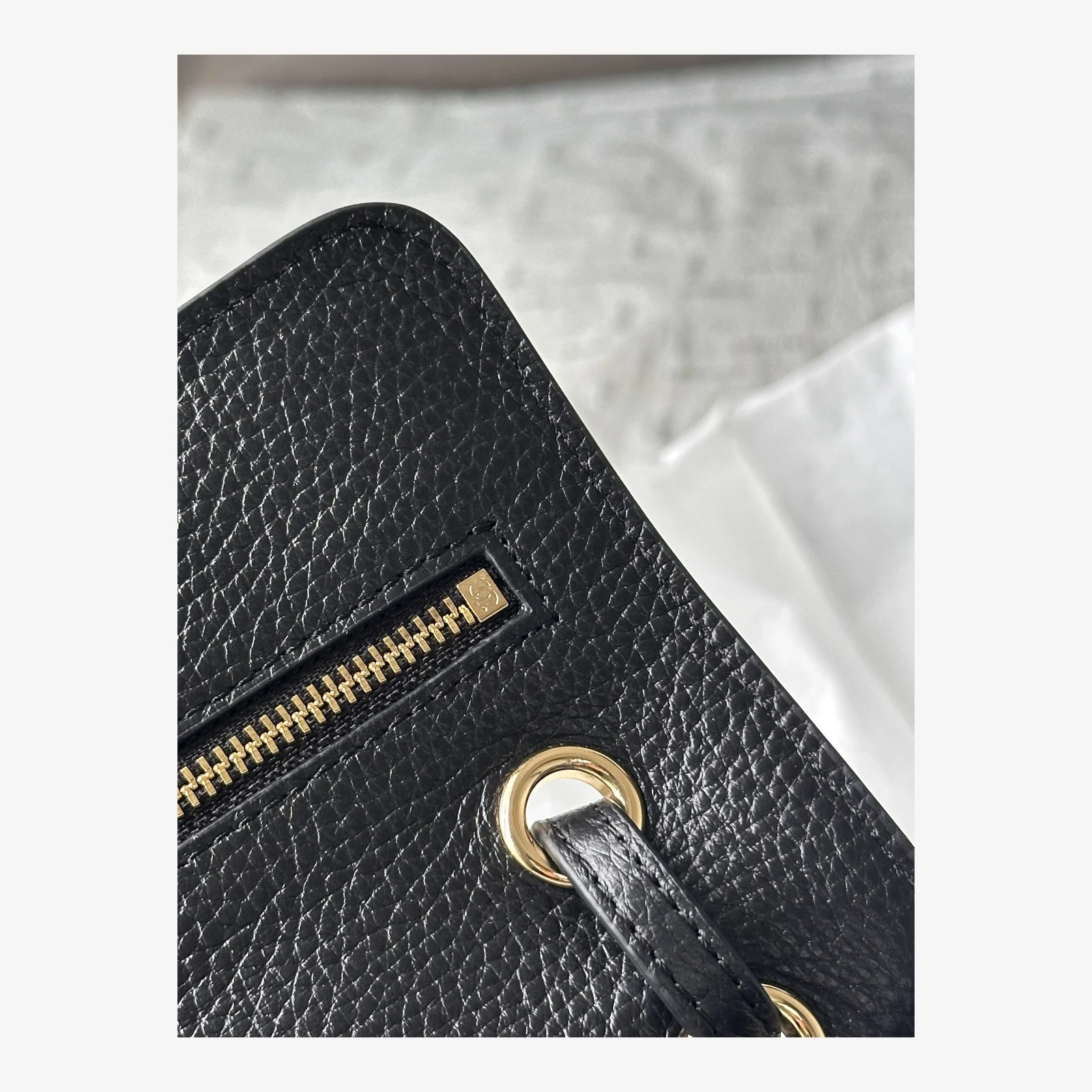Chanel Mini Flap Bag AS6573 · Black Grained Calfskin — image 13