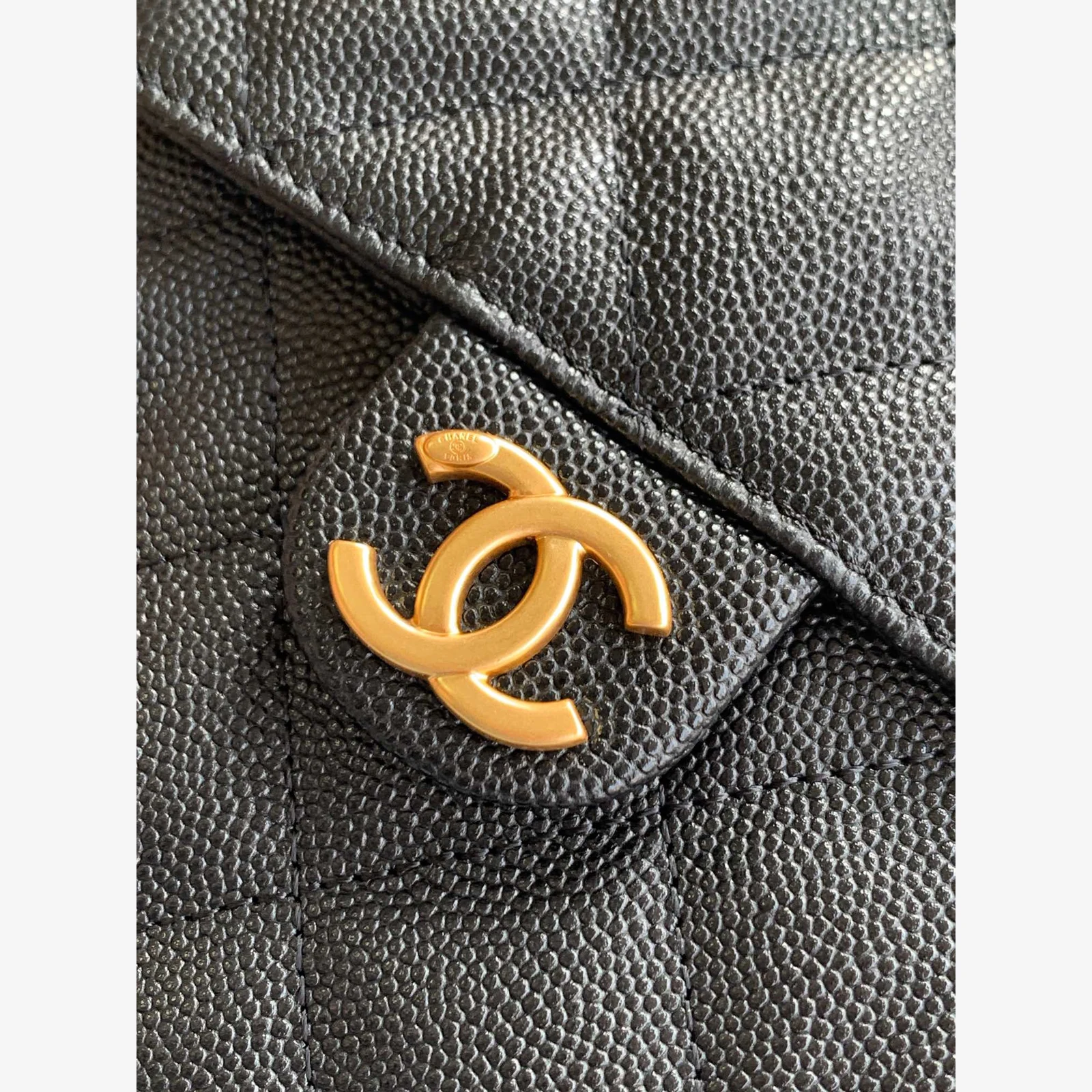 Chanel 25 Small Handbag · Black Grained Calfskin Black · Grained Calfskin · Gold-Tone Metal
