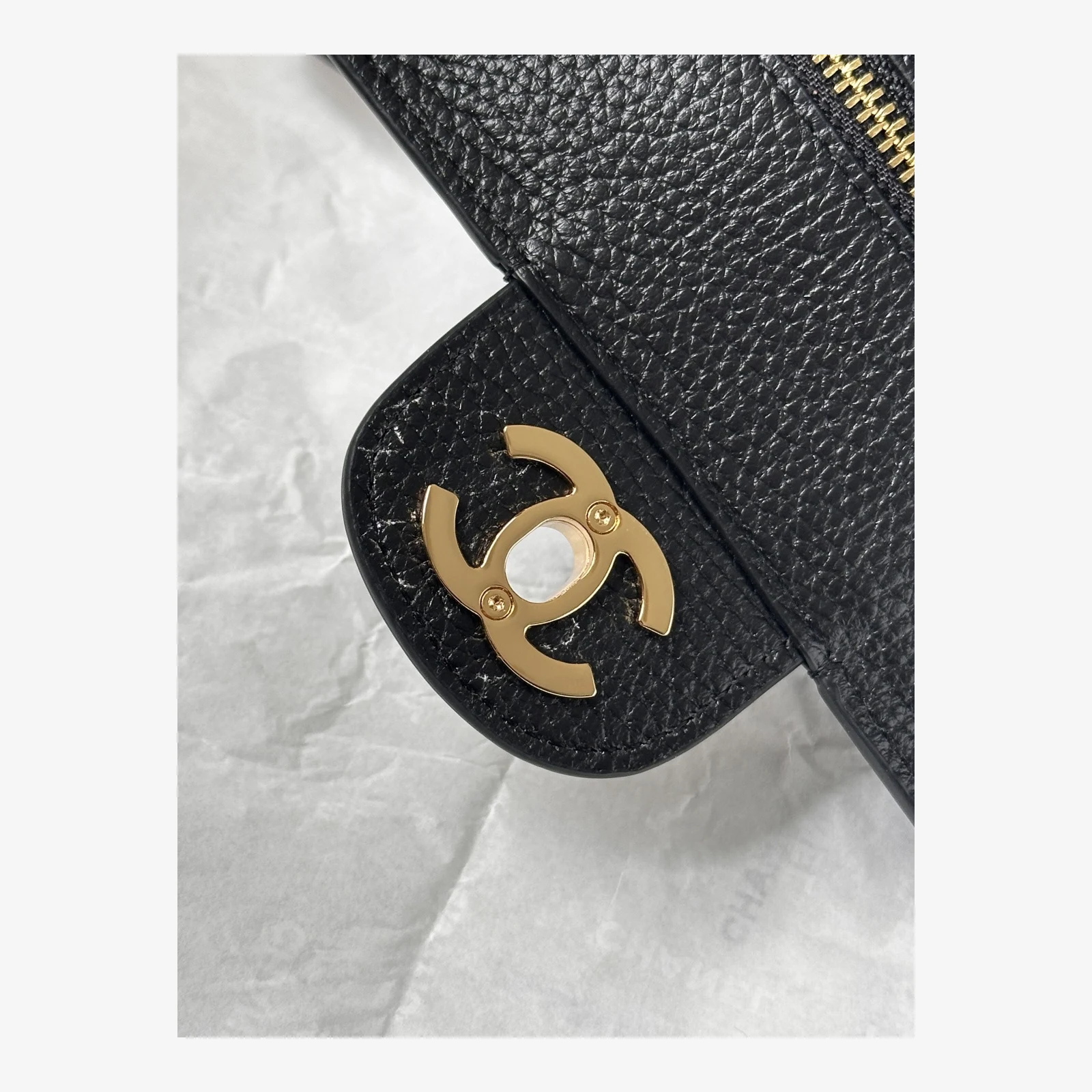 Chanel Mini Flap Bag AS6573 · Black Grained Calfskin — image 12