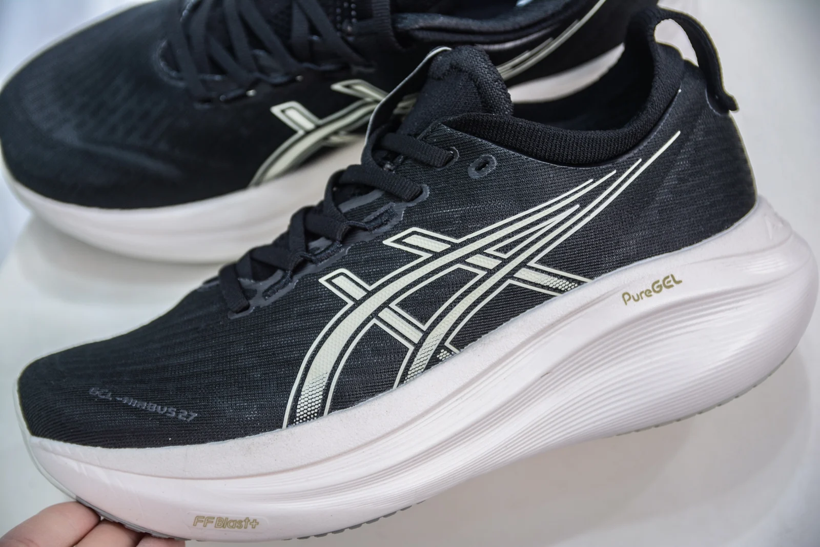 ASICS GEL-NIMBUS 27 Black / Lake Grey · 1011B958-002