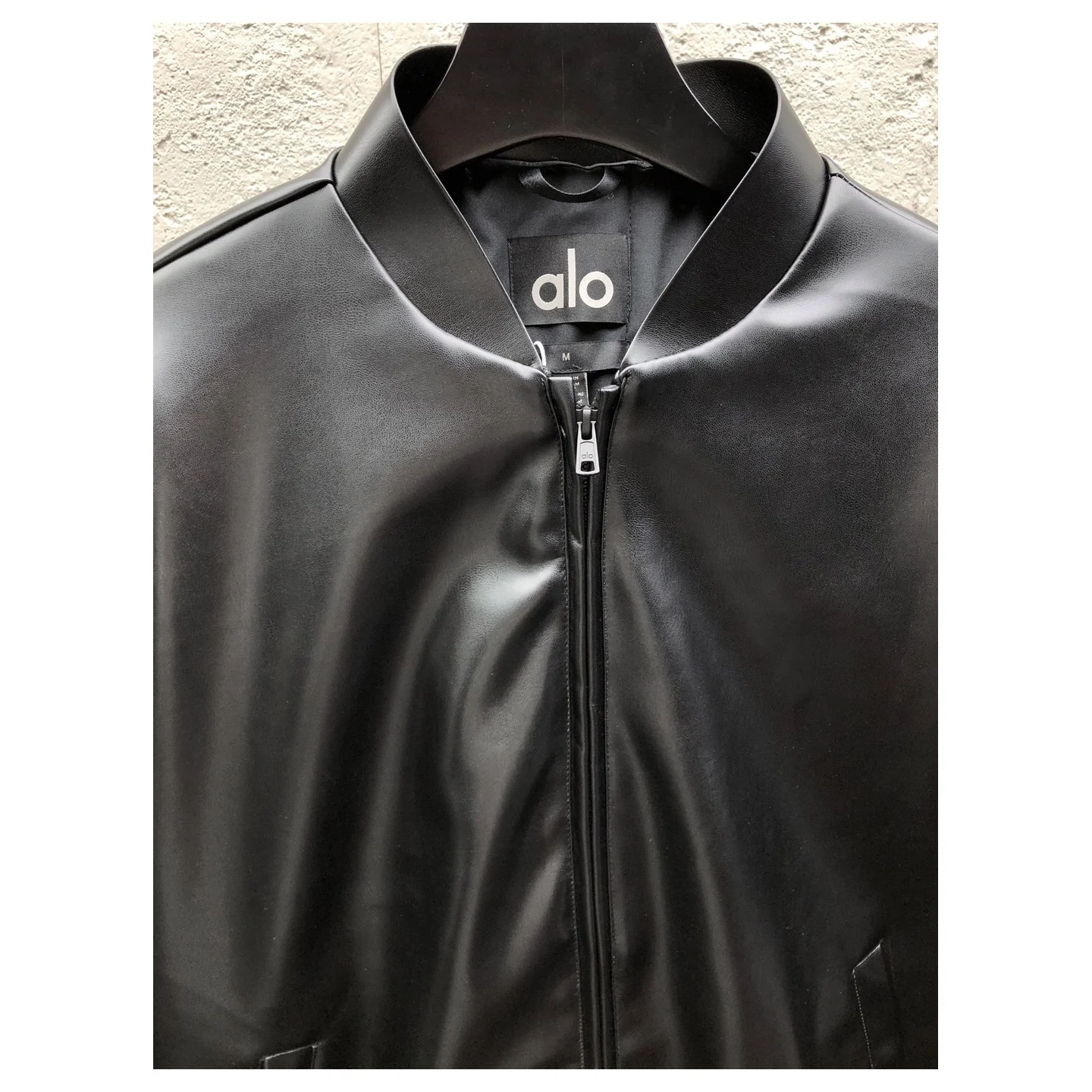 Alo Faux Leather Premier Bomber Black · U4049R