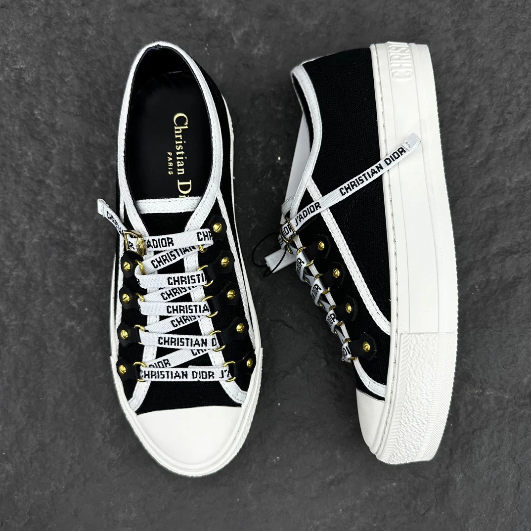 Dior Walk'n'Dior Sneaker Black Cotton Canvas · KCK177CVA_S12X