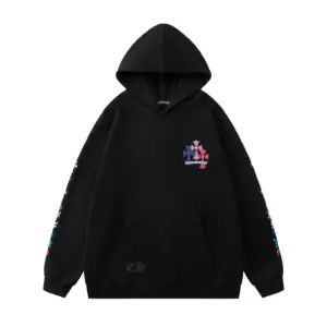 Chrome Hearts Multicolor Cross Pullover Hoodie Black / Multicolor