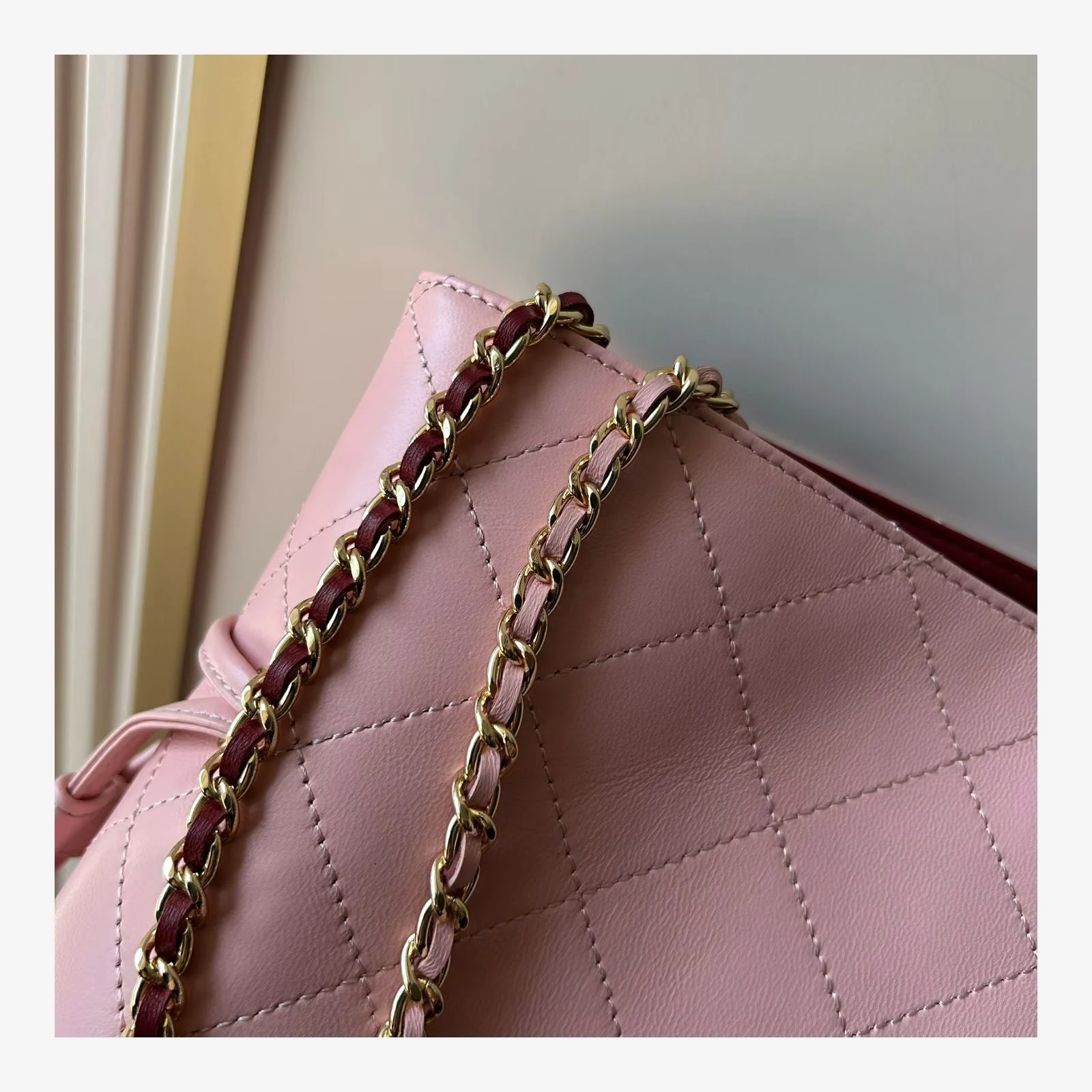 Chanel Small Shopping Bag AS6495 · Lambskin Light Pink · Lambskin · Gold-Tone Metal