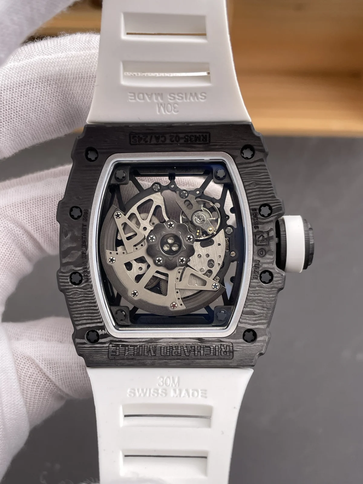 Richard Mille RM 35-02 — Black case / White strap — image 5