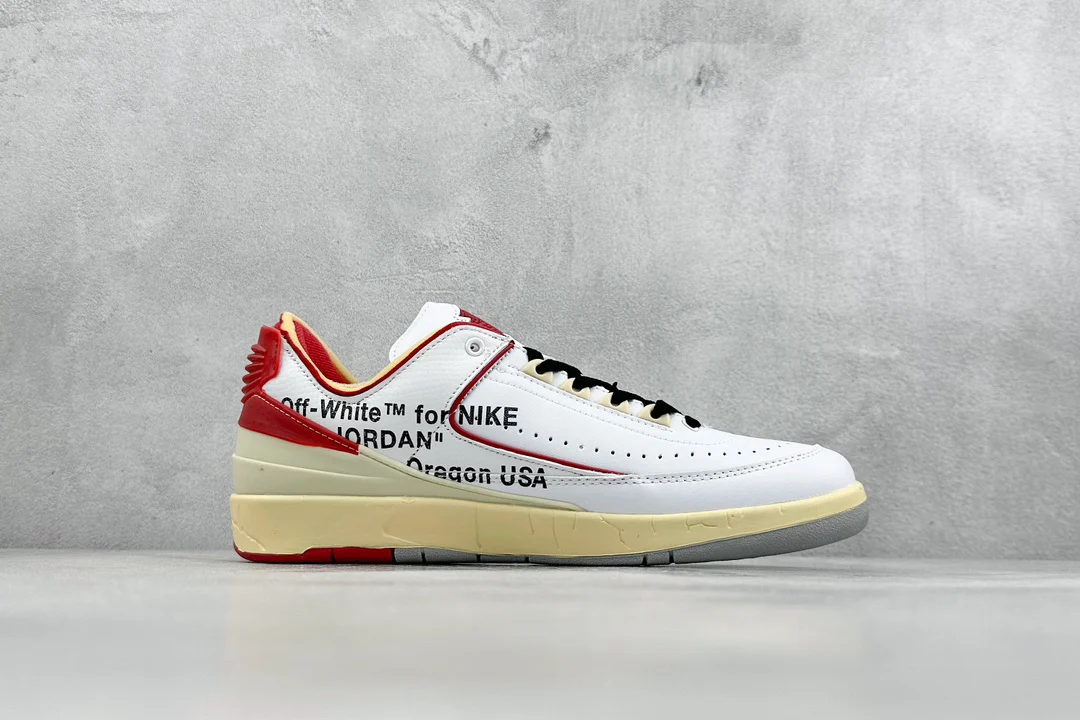 Air Jordan 2 Off-White White and Varsity Red