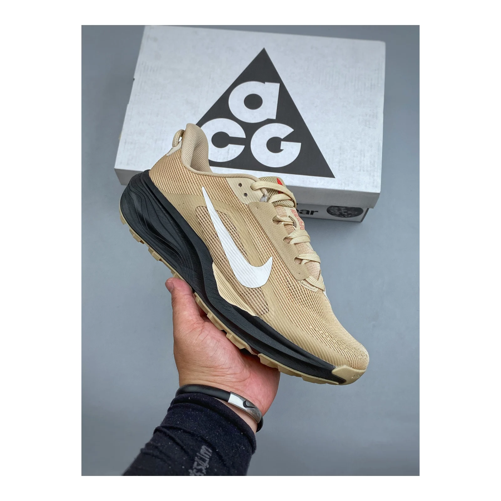 Nike ACG Pegasus Trail Linen / Black / Light Crimson / Light Orewood Brown · HV8116-203