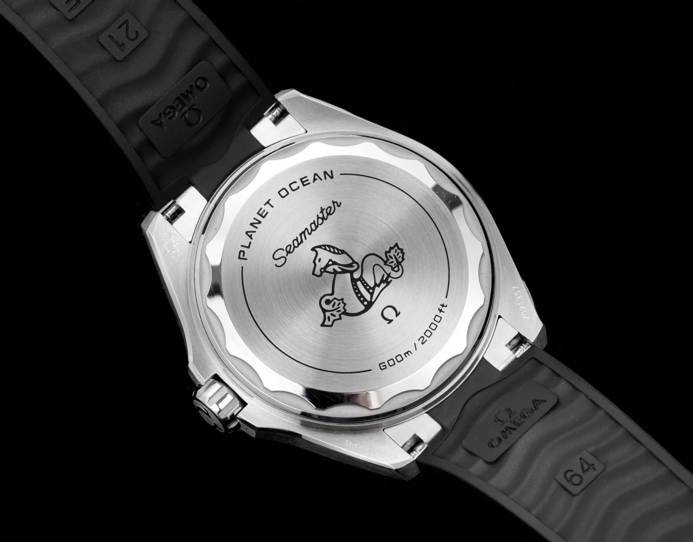 Omega Seamaster Planet Ocean 600M 42 mm Black dial / black bezel / black rubber strap · 217.32.42.21.01.001