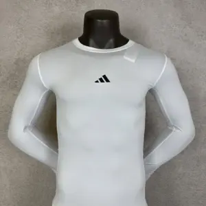 White Long Sleeve Compression Shirt 401 1