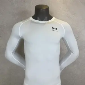 White Long Sleeve Compression Shirt 301 2